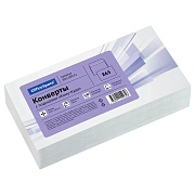 Конверт E65, OfficeSpace, 110*220мм, с подсказом, б/окна, отр. лента, внутренняя запечатка, 100шт