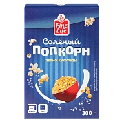Fine Life Попкорн соленый (100г x 3шт), 300г