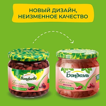 Фасоль Бондюэль красная без сахара, 350мл