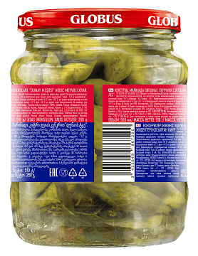 Огурцы Globus ягоды можжевельника, 500мл