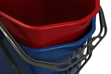 Тележка уборочная Vclean 2х20л, металлическая, с отжимом