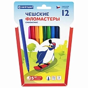 Фломастеры 12 ЦВЕТОВ CENTROPEN 'Пингвины', смываемые, вентилируемый колпачок, 7790/12ET, 7 7790 1286