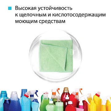 Салфетка хозяйственная Hq Profiline Mocrobase зеленая, 36х36см, микрофволокно, 73602