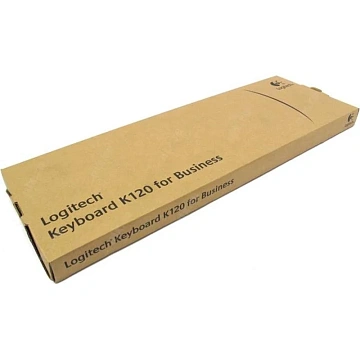 Клавиатура проводная LOGITECH K120, USB, 104 клавиши, черная, 920-002522