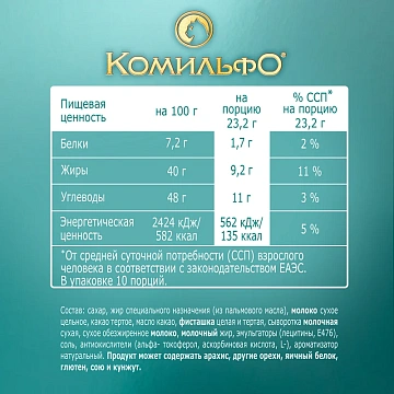 Конфеты Комильфо фисташка, 232г