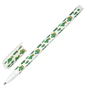 Ручка шариковая BRAUBERG SOFT TOUCH STICK 'CACTUS', СИНЯЯ, мягкое покрытие, узел 0,7 мм, 143707