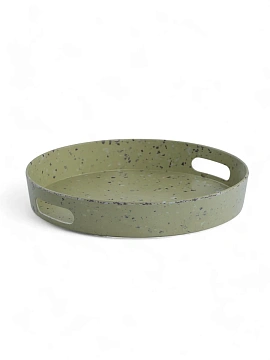 Поднос Domenik Stone Green круглый, 30см