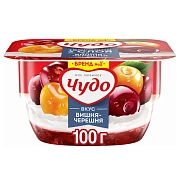 Творожок Чудо Воздушный творожный десерт вишня-черешня, 4%, 100г