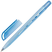 Ручка шариковая масляная BRAUBERG 'OIL PEN TONE', СИНЯЯ, корпус тонированный, пишущий узел 0,7 мм, линия 0,35 мм, 142710