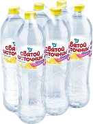 Вода Святой Источник питьевая негазированная лимон, 1.5л x 6 шт
