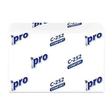 Диспенсерные салфетки Protissue С252 Comfort V-сложения, 1 слой, белые, 200шт