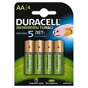 Аккумулятор Duracell AA/HR6, 2400mAh, 4шт/уп