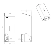 Дозатор-спрей для дезинфицирующего средства наливной Merida Stella R DSP112.R, полированный, металлический, сенсорный