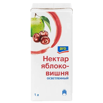 aro Нектар яблоко-вишня осветленный, 1л