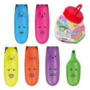 Текстовыделитель мини BRAUBERG KIDS 'CUTE CATS NEON', АССОРТИ В ПЛАСТИКОВОЙ БАНКЕ, 1-5 мм, 152433