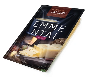 Сыр Cheese Gallery Эмменталь полутвердый нарезка 45%, 125г