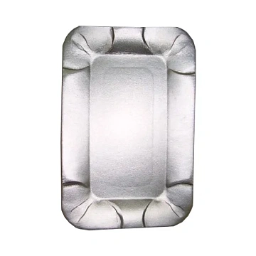 Тарелка одноразовая картонная фольга, 13х20см, 100шт/уп