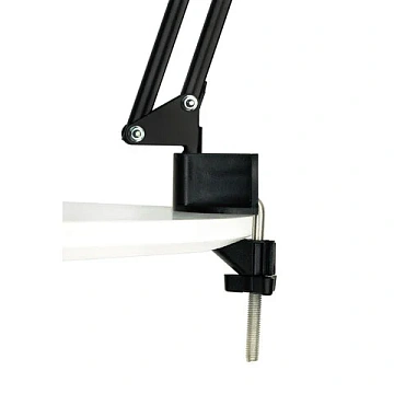 Настольная лампа светильник Бета на струбцине, цоколь Е27, чёрный