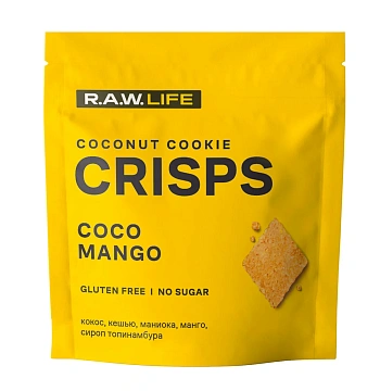 Криспы R.A.W. Life кокос-манго без глютена и сахара, 35г