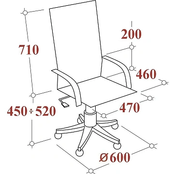 Кресло BN_Sp_EChair-590 TC ткань черный, хром