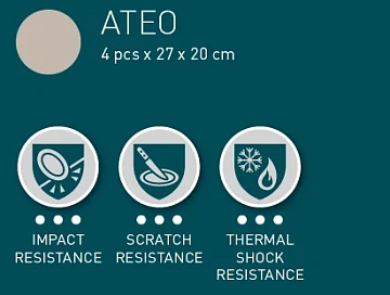 Блюдо Metro Professional Ateo 27х20см, белое, 4шт/уп