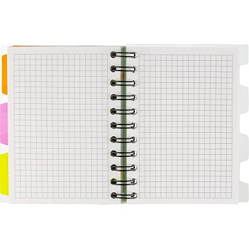 Бизнес-тетрадь 140л,кл,А6,SPIRAL BOOK Салатовый,евросп,обл.пл,раздел.84114