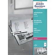 Пленка для проекторов Avery Zweckform AZ3480 самокл.матовая, 100шт./уп