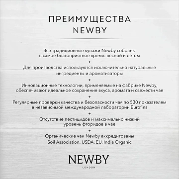 Чай Newby Манго и Клубника черный 25 пакетиков