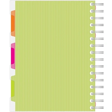 Бизнес-тетрадь 140л,кл,А5,SPIRAL BOOK Салатовый,евросп,обл.пл,раздел.84108