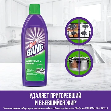 Средство для чистки плит, духовок 750 мл, CILLIT BANG 'Антижир + Сияние', распылитель, 24203