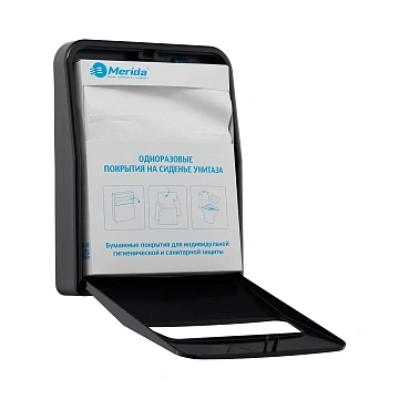 Диспенсер для покрытий на унитаз Merida Optimum GP1C, черный, пластик