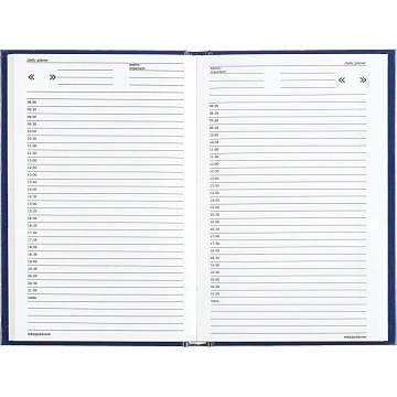 Ежедневник недатированный ,бумвинил,синий,А5,128х200мм,128л