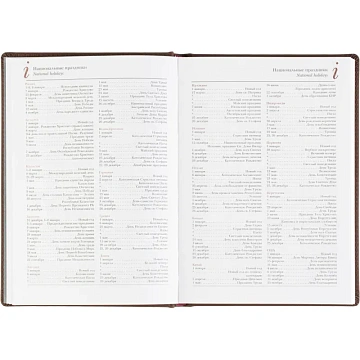 Ежедневник датированный 2026 А5+ VELVET Коричневый 3-123/03