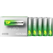 Батарейки КОМПЛЕКТ 40 шт., GP Super G-Tech, AA (LR6,15А), алкалиновые, пальчиковые, 15AA21-2CRSWC40