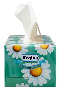Салфетки бумажные Regina косметические с ромашкой 4-слойные, 110шт