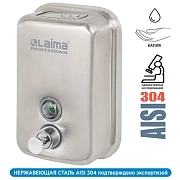 Дозатор для жидкого мыла LAIMA PROFESSIONAL INOX (гарантия 3 года), 0,5 л, нержавеющая сталь, матовы