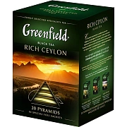 Чай Greenfield Rich Ceylon (Рич Цейлон), черный, 20 пирамидок