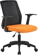 Кресло Cactus CS-MC222-BKOR черный сиденье оранжевый сетка/ткань низк.спин. крестов. пластик пластик