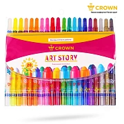 Карандаши восковые Crown 'ArtStory', 20цв., выкручивающийся стержень, ПВХ, европодвес