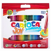 Фломастеры Carioca 'Joy', 60шт., 30цв., смываемые, картон, пластиковая ручка