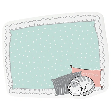 Самоклеящийся блок фигурный MESHU 'Soft pillows', 40л., европодвес