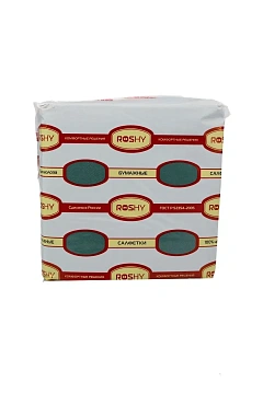 Салфетки сервировочные Roshy 33х33см, зеленые, 2 слоя, 200шт