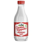 Молоко Домик в деревне пастеризованное 3.2%, 930мл