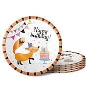 Тарелка одноразовая Fiolento Лисенок бумажная разноцветная 18см, 6шт