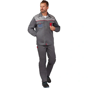 Костюм лет муж (куртка, пк) л10 т.сер/св.сер 112-116/182-188