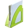Лоток вертикальный Attache 90мм Bright Colours прозрачный зеленый