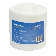 Салфетки в рулоне B.S 20х20см, 40г/м2, 100шт/уп, белые, спанлейс