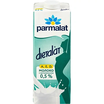 Молоко Parmalat Диеталат витаминизированное 0,5% 1л.