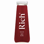 Нектар RICH 0,2 л, вишня, подходит для детского питания, стеклянная бутылка, 1714901