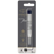 Стержень шариковый объемный Parker 'QuinkFlow Ball Point' черный, 98мм, 1,0мм, метал. корпус, 3шт.